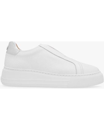 Moda In Pelle Alber White Leather Laceless Sneakers