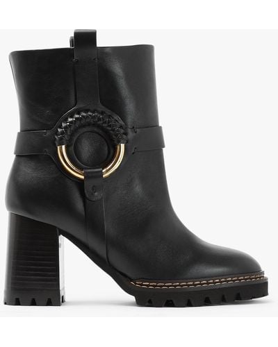 See By Chloé Hana Heeled Ankle Boots - Black