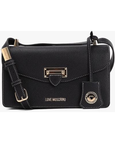 Love Moschino Click Nero Saddle Bag - Black