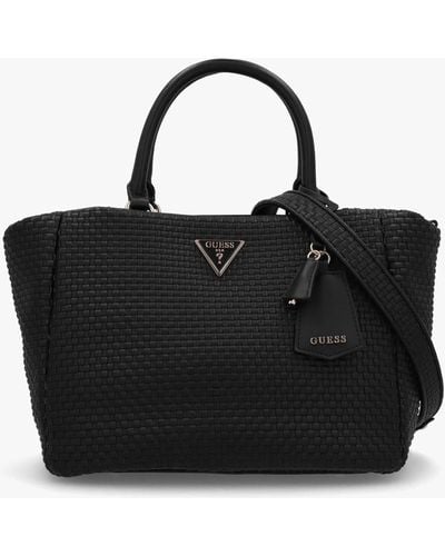 Guess Etel Girlfriend Black Satchel Bag