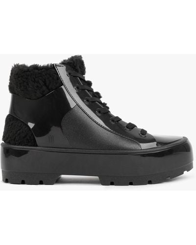 Melissa Fluffy Black High Top Sneakers