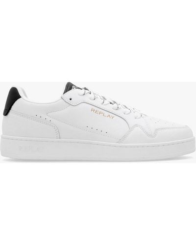 Replay S Smash Choice Leather Trainers - White