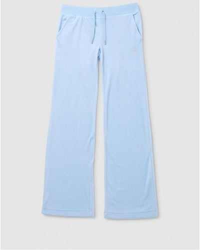 Juicy Couture Del Ray Nantucket Breeze Arched Diamante Lounge Trousers - Blue