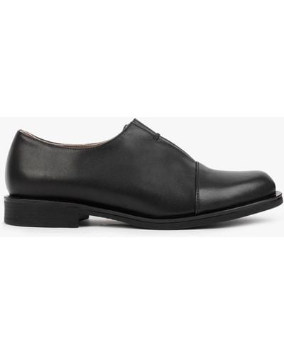 Daniel Crystie Black Leather Embellished Oxford Shoes