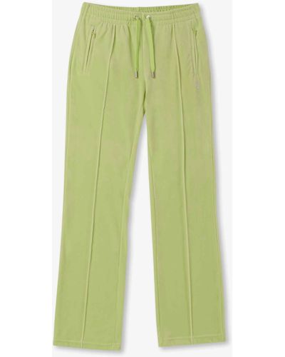 Juicy Couture Tina Butterfly Velour Diamante Track Pants - Green