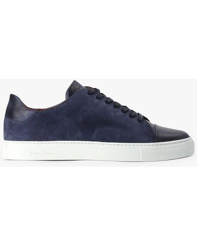 Oliver Sweeney Ossos Navy Suede Trainers - Blue
