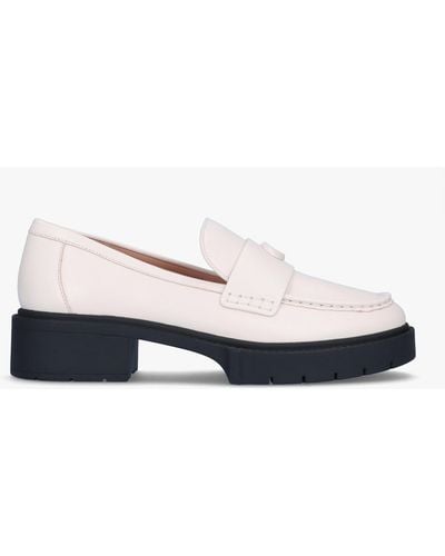 COACH Leah Leather Loafer - White