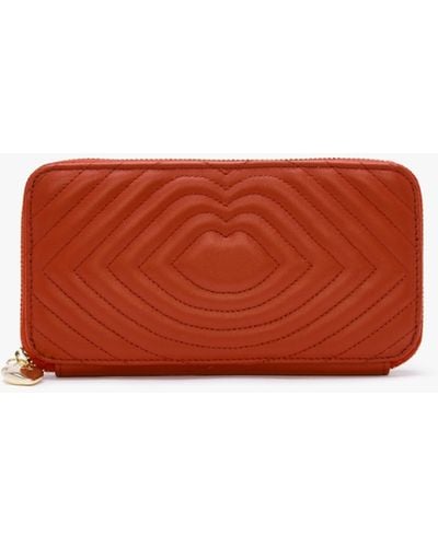 Leather crossbody bag Lulu Guinness Red in Leather - 34565146