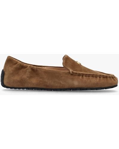 COACH Ronnie Coconut Suede Loafers - Brown