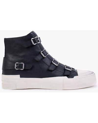 Ash Gang Whale Leather High Top Sneakers - Blue