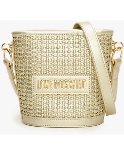 Love Moschino Woven Oro Bucket Bag - Metallic