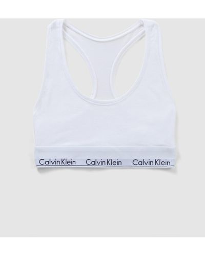 Calvin Klein Ck Underwear Modern Cotton Racerback Bralette - White