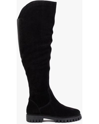 Daniel Sicty Black Suede Over The Knee Boots