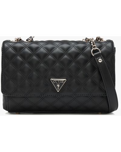 Guess Cessily Convertible Black Quilted Cross-body
