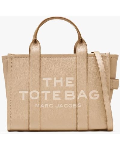 Marc Jacobs The Leather Medium Camel Tote Bag - Natural