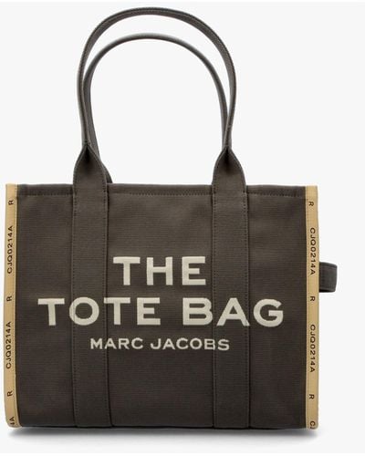 Marc Jacobs The Jacquard Large Bronze Green Tote Bag - Black