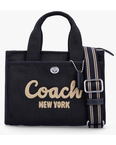 COACH Cargo 34 Logo-embroidered Detachable-strap Canvas Tote Bag - Black