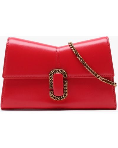 Marc Jacobs The St. Marc True Red Leather Chain Wallet