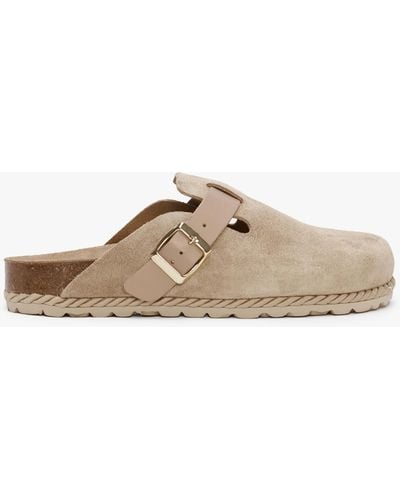 Daniel Iclog Rope Beige Suede Clogs - Natural