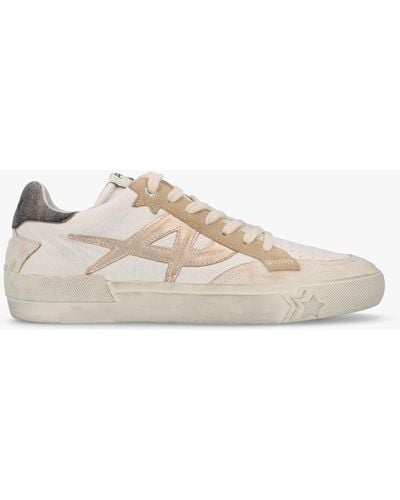 Ash Moonlight Beige White Biscott Mekong Black Distressed Leather Trainers