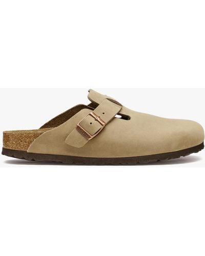 Birkenstock Boston Tabacco Brown Natural Oiled Leather Clogs