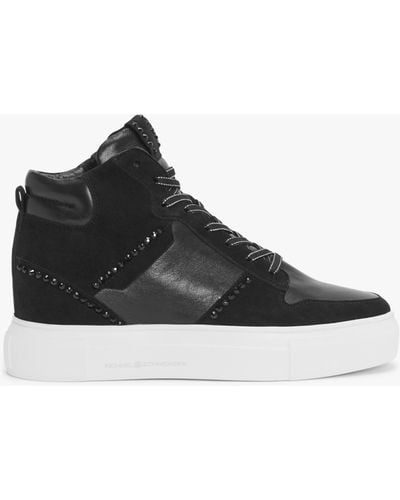 Kennel & Schmenger Champ Black Leather & Suede High Top Sneakers