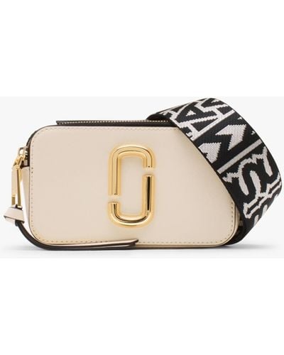 Marc Jacobs The Snapshot Cloud White Multi Leather Camera Bag - Natural