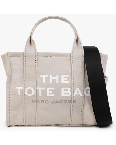 Marc Jacobs S The Mini Beige Canvas Tote Bag - Multicolour