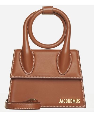 Jacquemus Le Chiquito Noeud Leather Bag - Brown