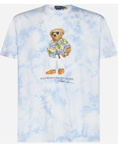 Ralph Lauren Bear Cotton T-Shirt - Blue