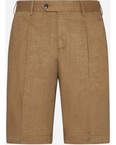 PT Torino Linen Shorts - Natural
