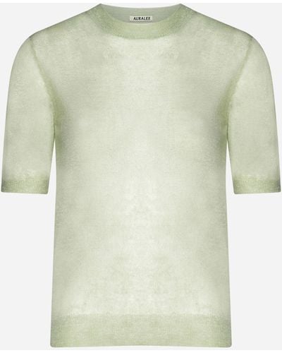 AURALEE Mohair-blend Sweater - Green