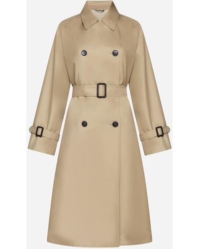 Weekend by Maxmara Canasta Cotton-blend Trench Coat - Natural