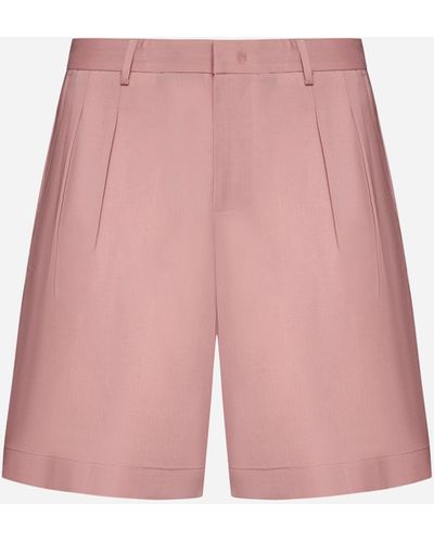 Low Brand Miami Wool-blend Shorts - Pink