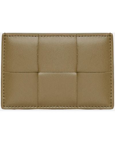 Bottega Veneta Cassette Leather Card Holder - Natural