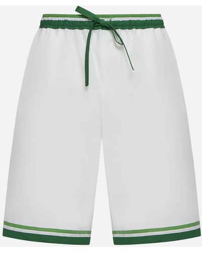 Dolce & Gabbana Majolica Print Cotton Shorts - Green
