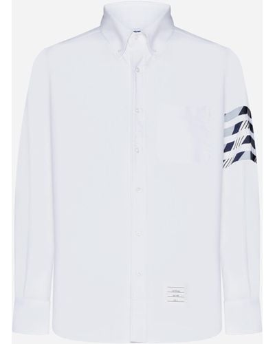 Thom Browne Cotton 4-bar Shirt - White