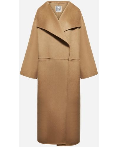 Totême Wool And Cashmere Coat - Natural