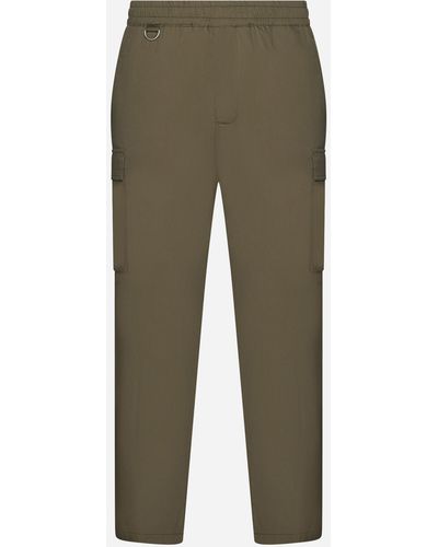 Low Brand Stretch Cotton Cargo Trousers - Green
