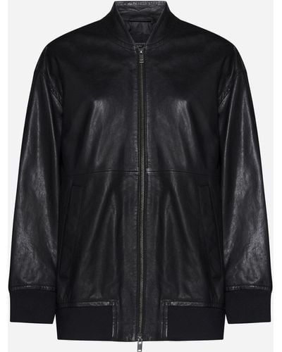 Weekend by Maxmara Cursore Leather Jacket - Black