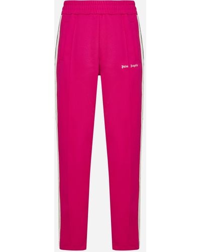 Palm Angels Logo Jersey Track Pants - Pink