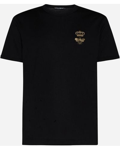Dolce & Gabbana Logo Cotton T-shirt - Black