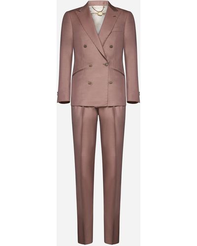 Maurizio Miri Wool-blend Double-breasted Suit - Multicolor