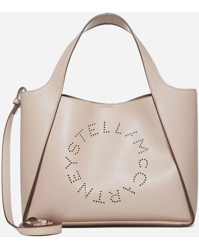 Stella McCartney Logo Vegan Leather Bag - Natural