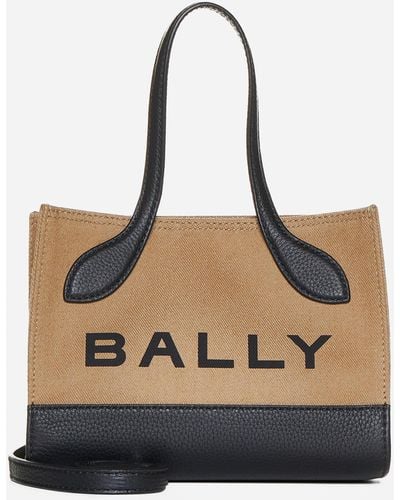 Bally Keep On Xs Leather And Canvas Bag - Multicolor