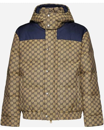 Gucci Quilted GG Cotton-blend Down Jacket - Multicolor
