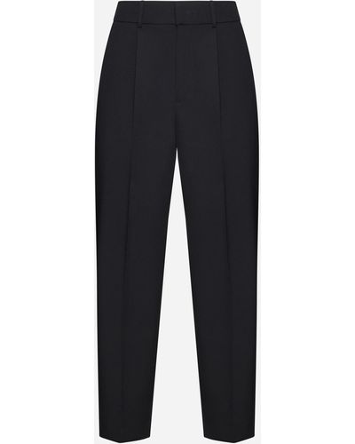 PT Torino Daisy Stretch Cady Trousers - Blue