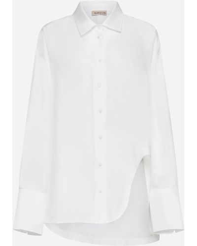 Blanca Vita Calanthe Silk Shirt - White