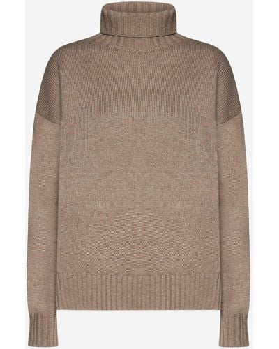 Max Mara Gianna Wool And Cashmere Turtleneck - Brown