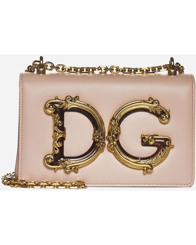 Dolce & Gabbana Dg Girl Nappa Leather Bag - Natural